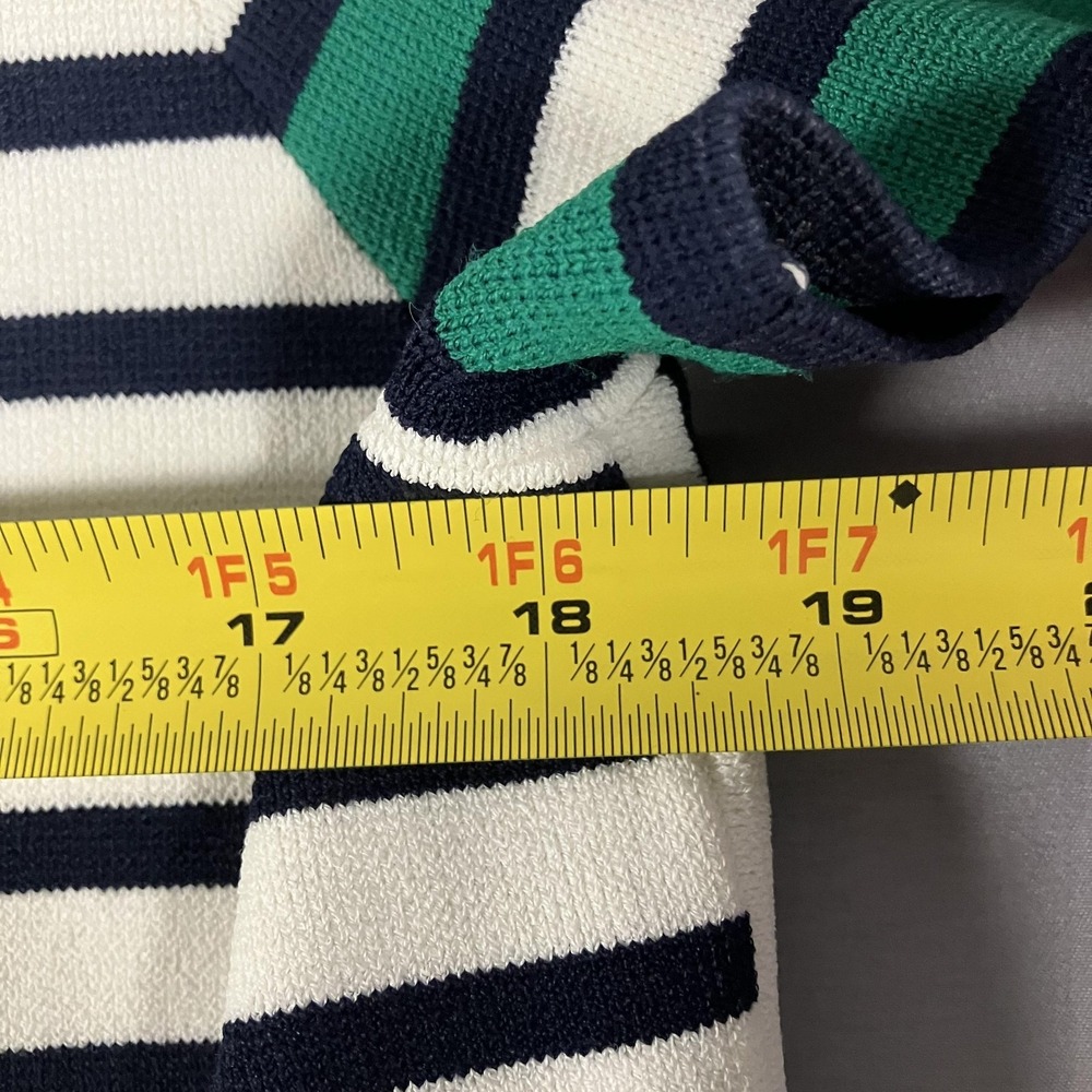 Tory‎ Sport Tory Burch Sweater Womens XS Multicolor Stripe Short Pocket Knit - Picture 6 of 12